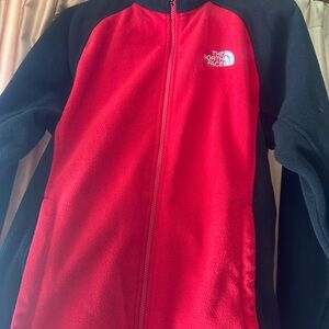 The North Face Kids Red and Black Puffer Jacket